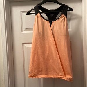 Ellie Activewear Sunrise Teaser Tank Size XL Split Front Sports Bra Made in USA